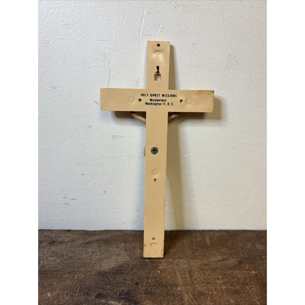 Vintage Crucifix Plaque IRNI Jesus on the Cross Wall Hanging